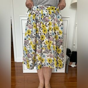 Floral Print Midi Skirt